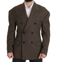 Dolce & Gabbana Multicolor Stripes Double Breasted Blazer - IT50 | L