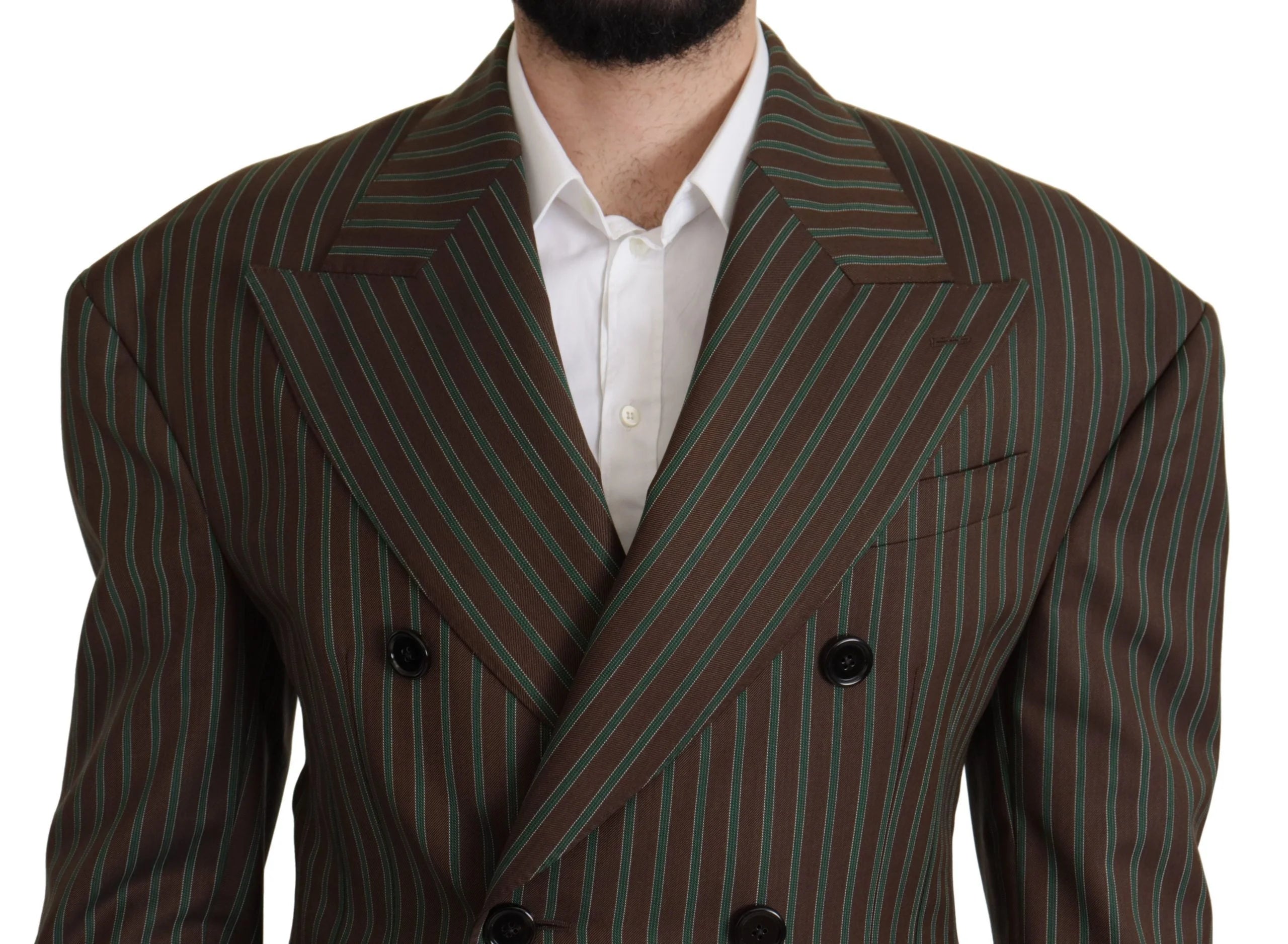 Dolce & Gabbana Multicolor Stripes Double Breasted Blazer - IT50 | L