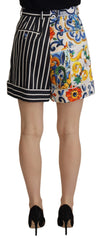 Dolce & Gabbana Multicolor Stripes Majolica Bermuda Shorts - IT40|S - Bermudas