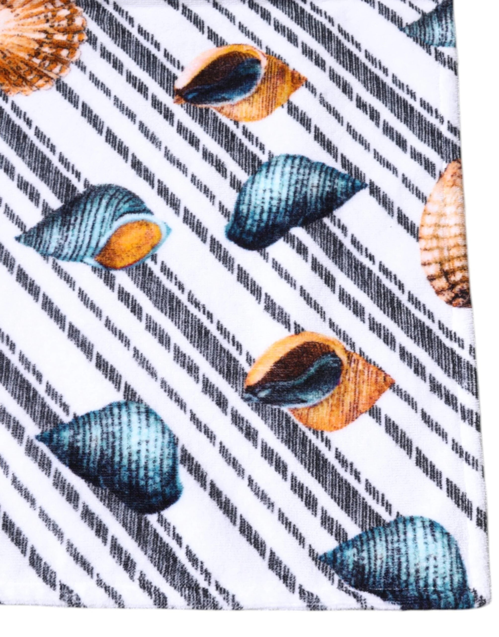 Dolce & Gabbana Multicolor Stripes Seashells Beach Towel - Beach Towels