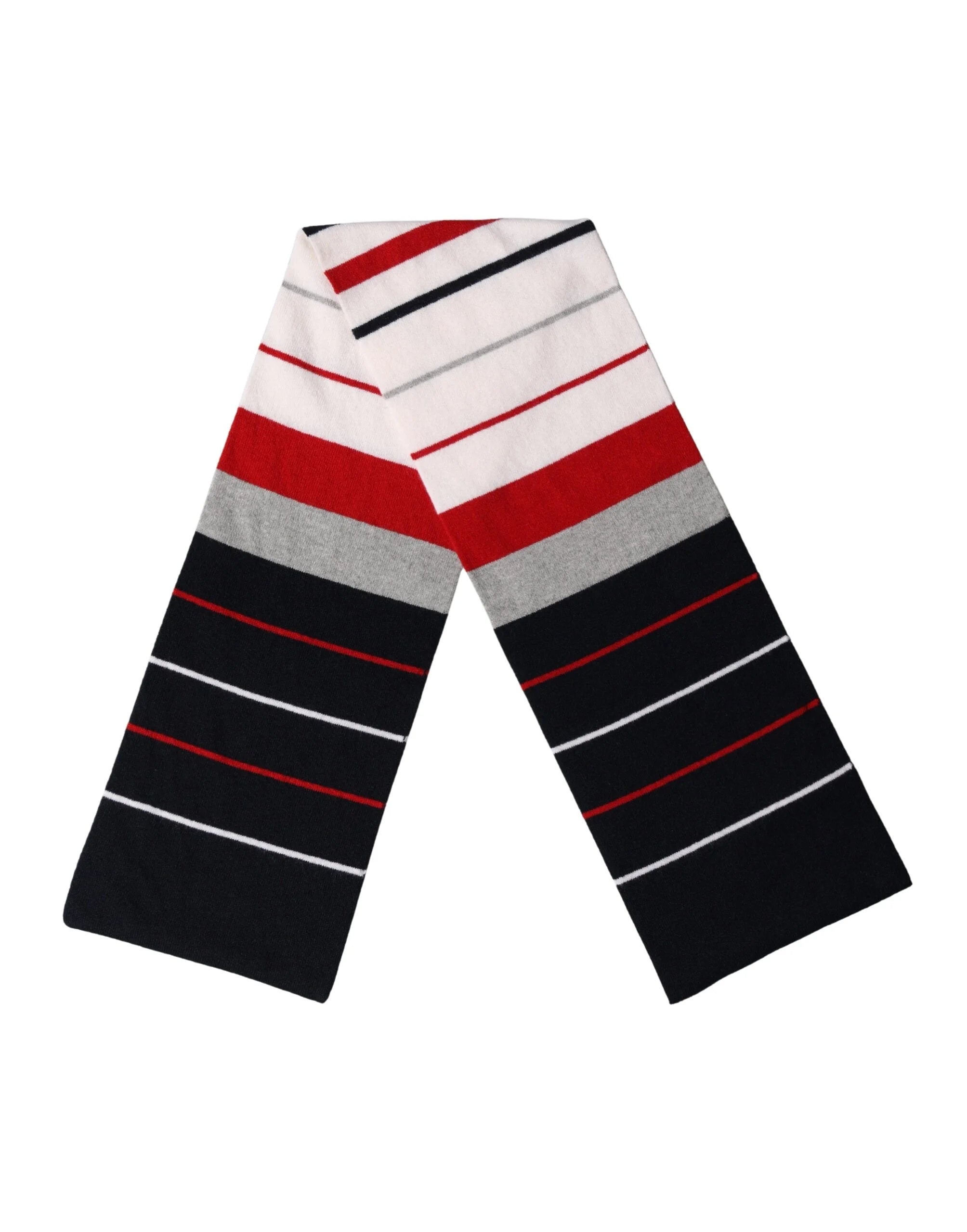 Dolce & Gabbana Multicolor Stripes Shawl Neck Wrap 119cm x 20cm Scarf