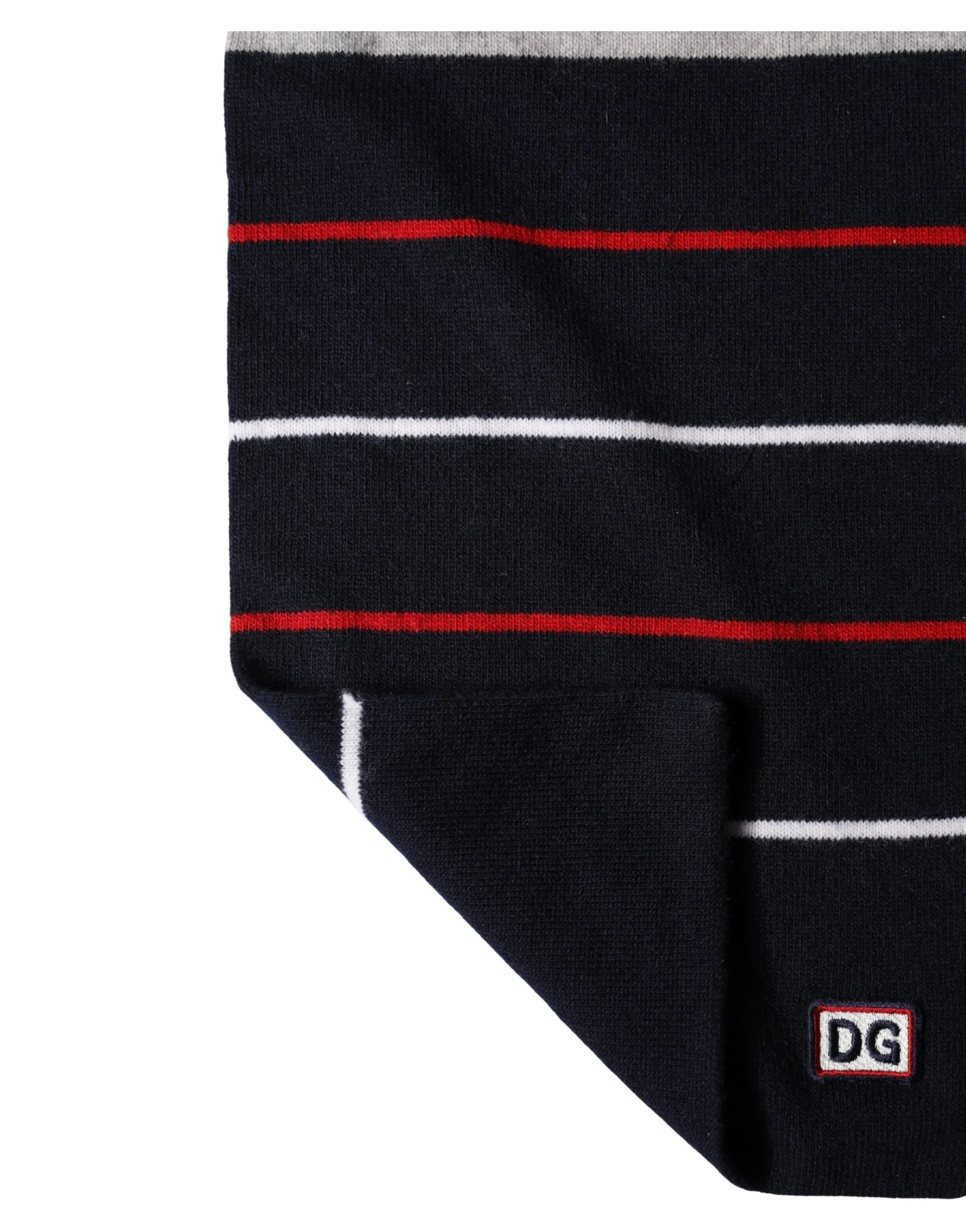 Dolce & Gabbana Multicolor Stripes Shawl Neck Wrap 119cm x 20cm Scarf