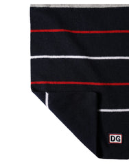 Dolce & Gabbana Multicolor Stripes Shawl Neck Wrap 119cm x 20cm Scarf