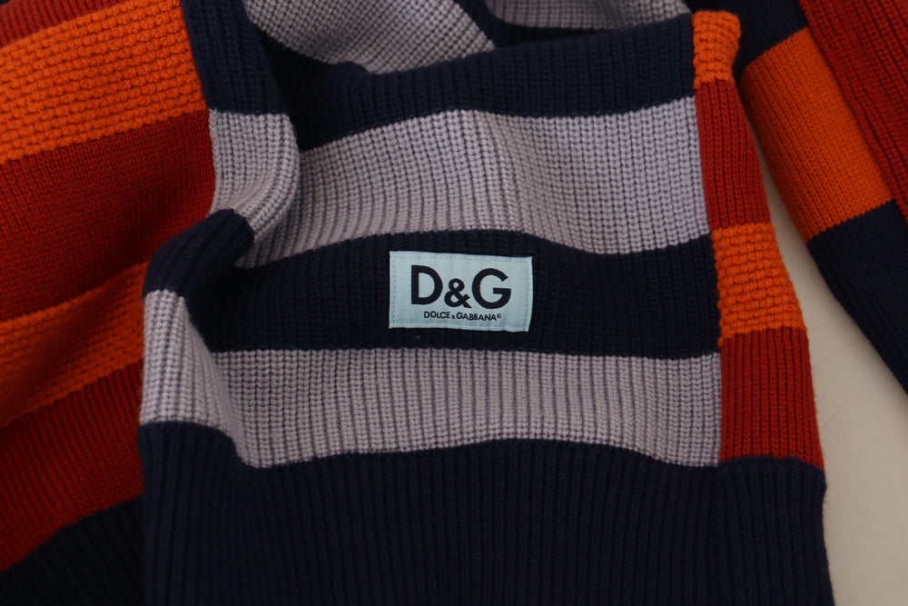 Dolce & Gabbana Multicolor Stripes Wool Pullover Sweater - IT48 | M - Sweaters