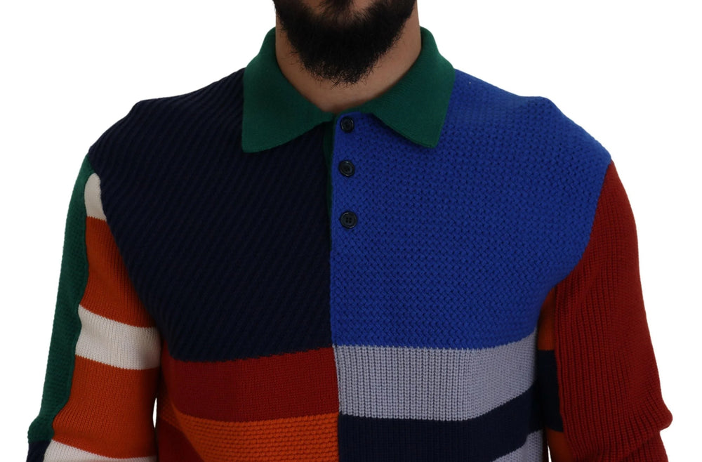 Dolce & Gabbana Multicolor Stripes Wool Pullover Sweater - IT48 | M - Sweaters