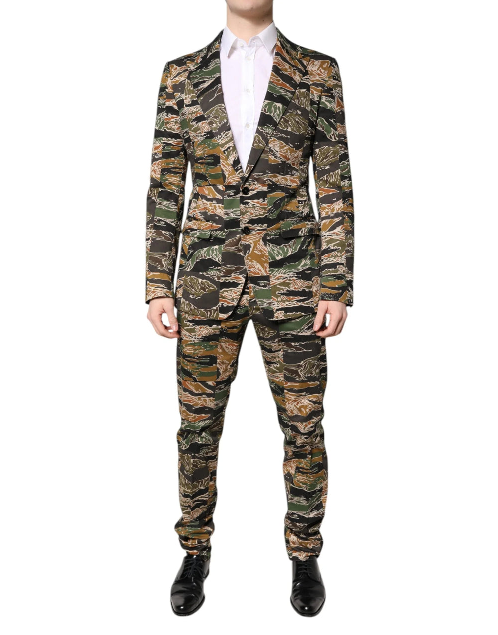 Dolce & Gabbana Multicolor TAORMINA Single Breasted 2 Piece Suit - IT48 | M - Pant Suits