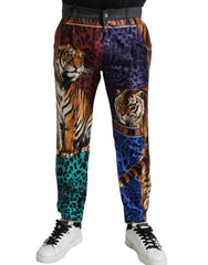 Dolce & Gabbana Multicolor Tiger Cotton Loose Denim Jeans - IT50 | L - Jeans