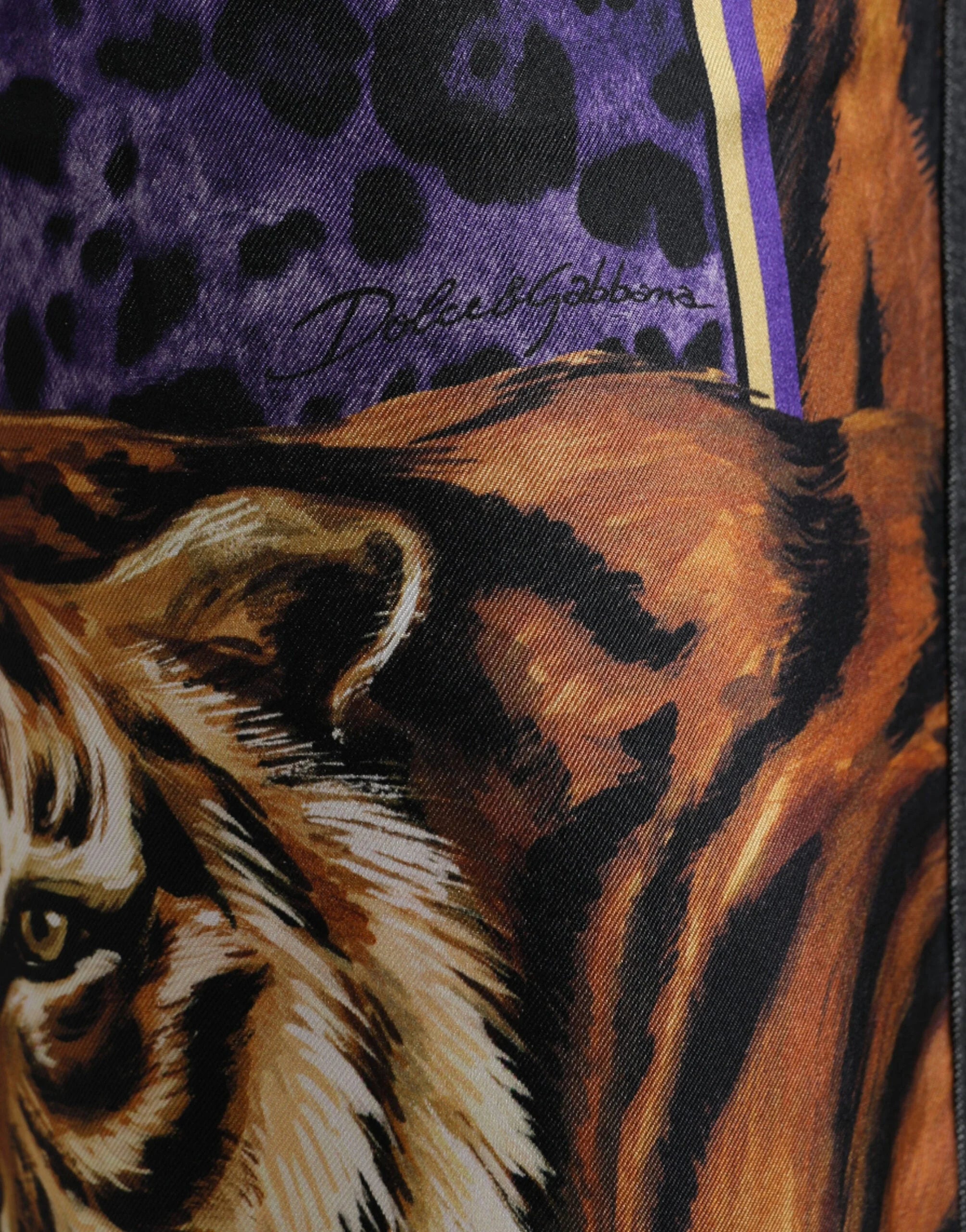 Dolce & Gabbana Multicolor Tiger Cotton Loose Denim Jeans - IT50 | L - Jeans