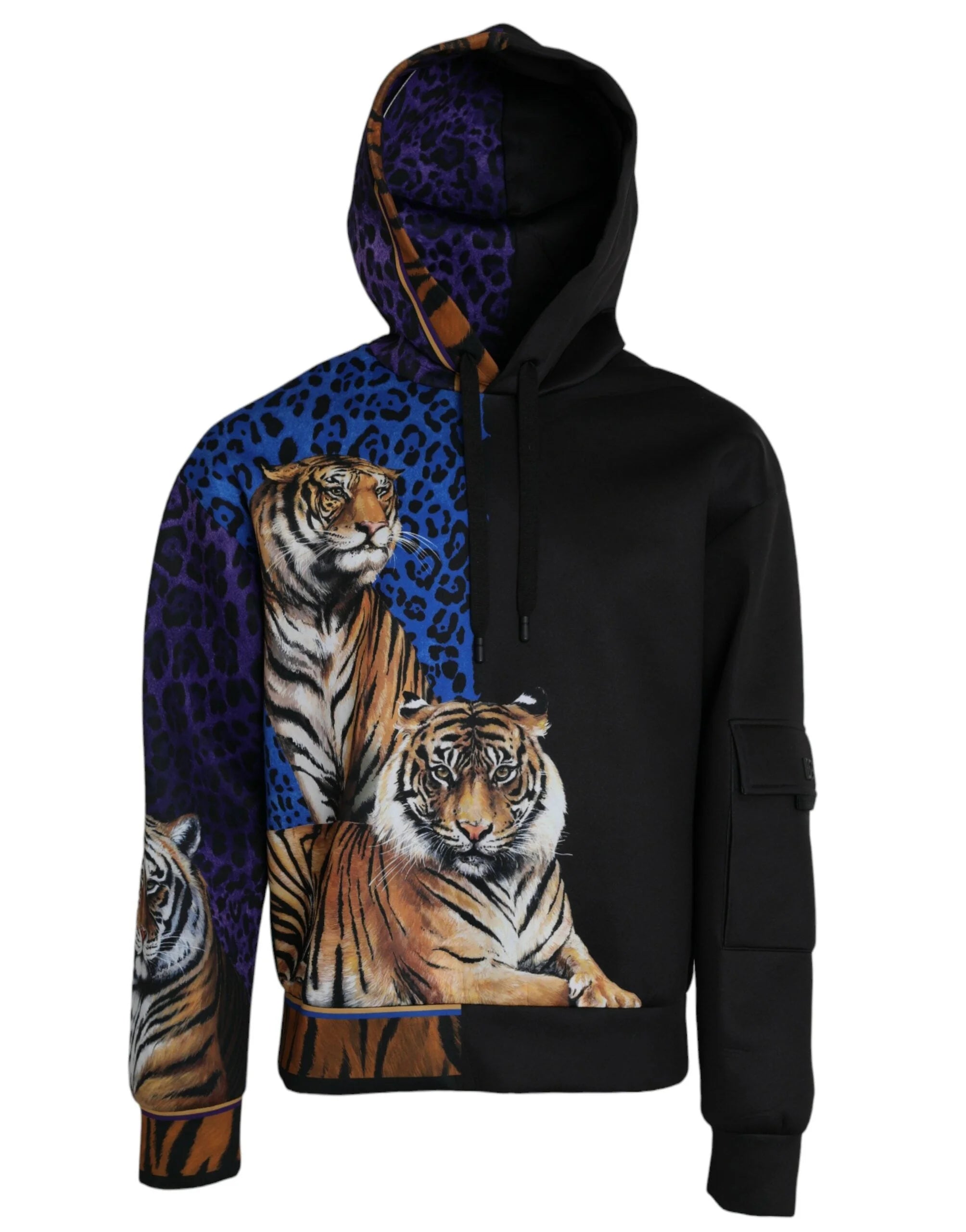 Dolce & Gabbana Multicolor Tiger Hooded Sweatshirt Sweater - IT44 | XS - Hoodies