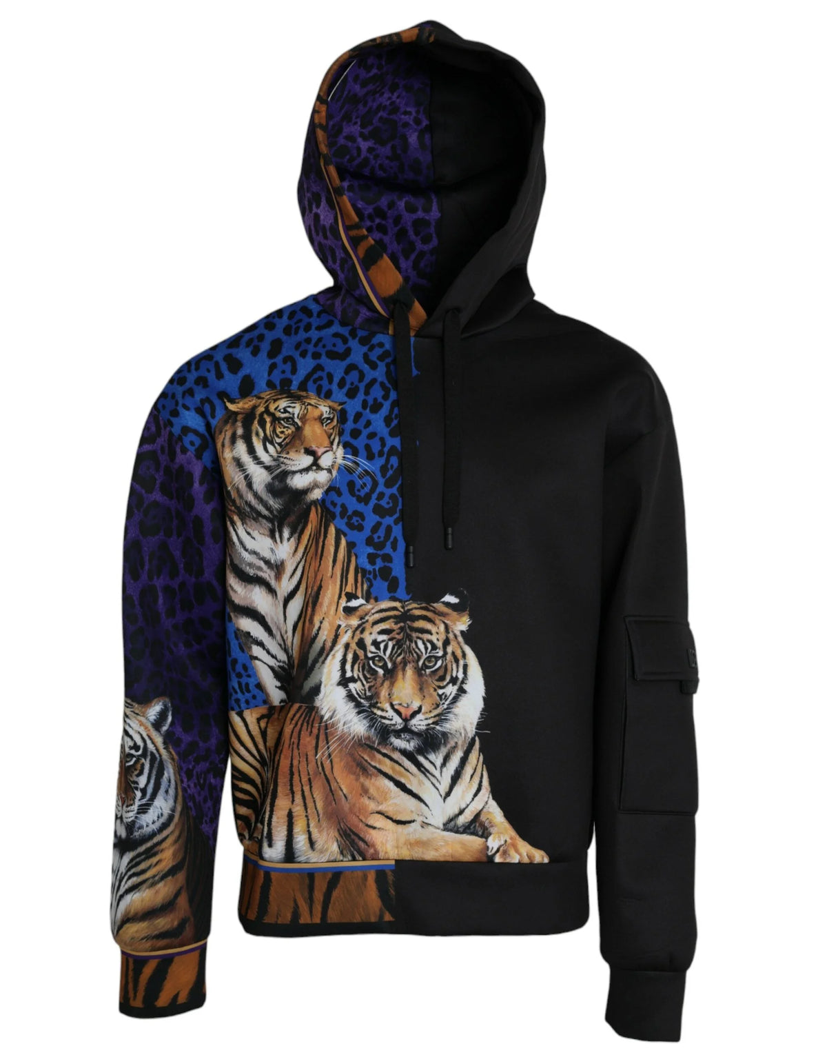 Dolce & Gabbana Multicolor Tiger Hooded Sweatshirt Sweater - IT44 | XS - Hoodies
