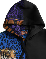 Dolce & Gabbana Multicolor Tiger Hooded Sweatshirt Sweater - IT44 | XS - Hoodies