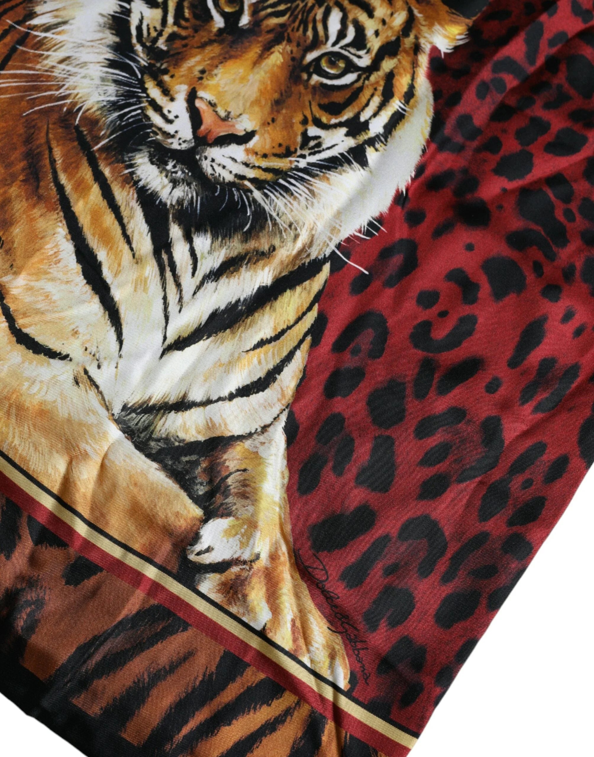 Dolce & Gabbana Multicolor Tiger Print Cotton Short Sleeves T-shirt - T-Shirts