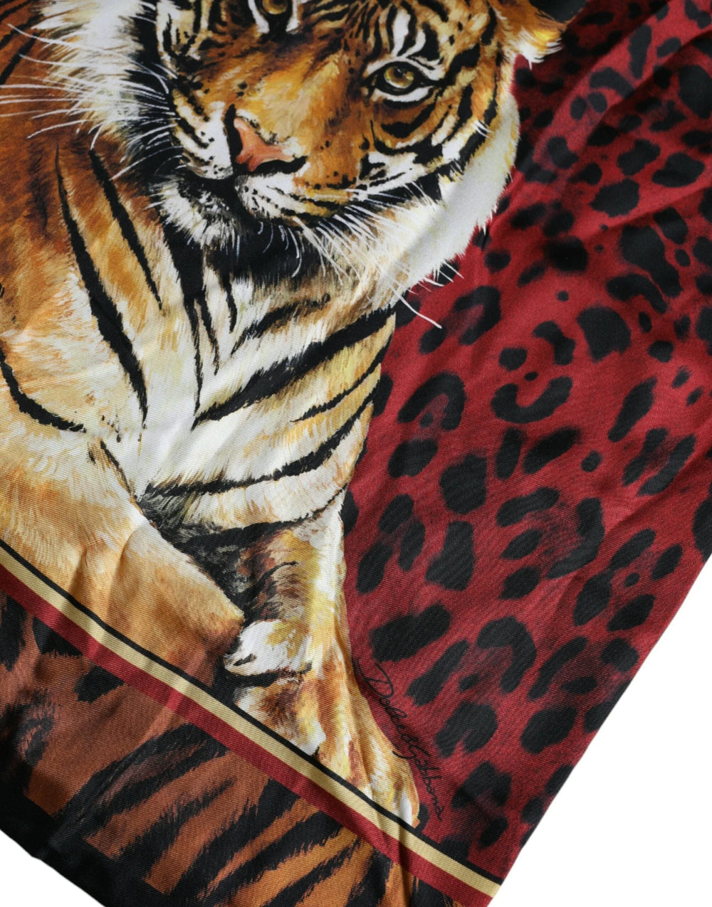 Dolce & Gabbana Multicolor Tiger Print Cotton Short Sleeves T-shirt - T-Shirts