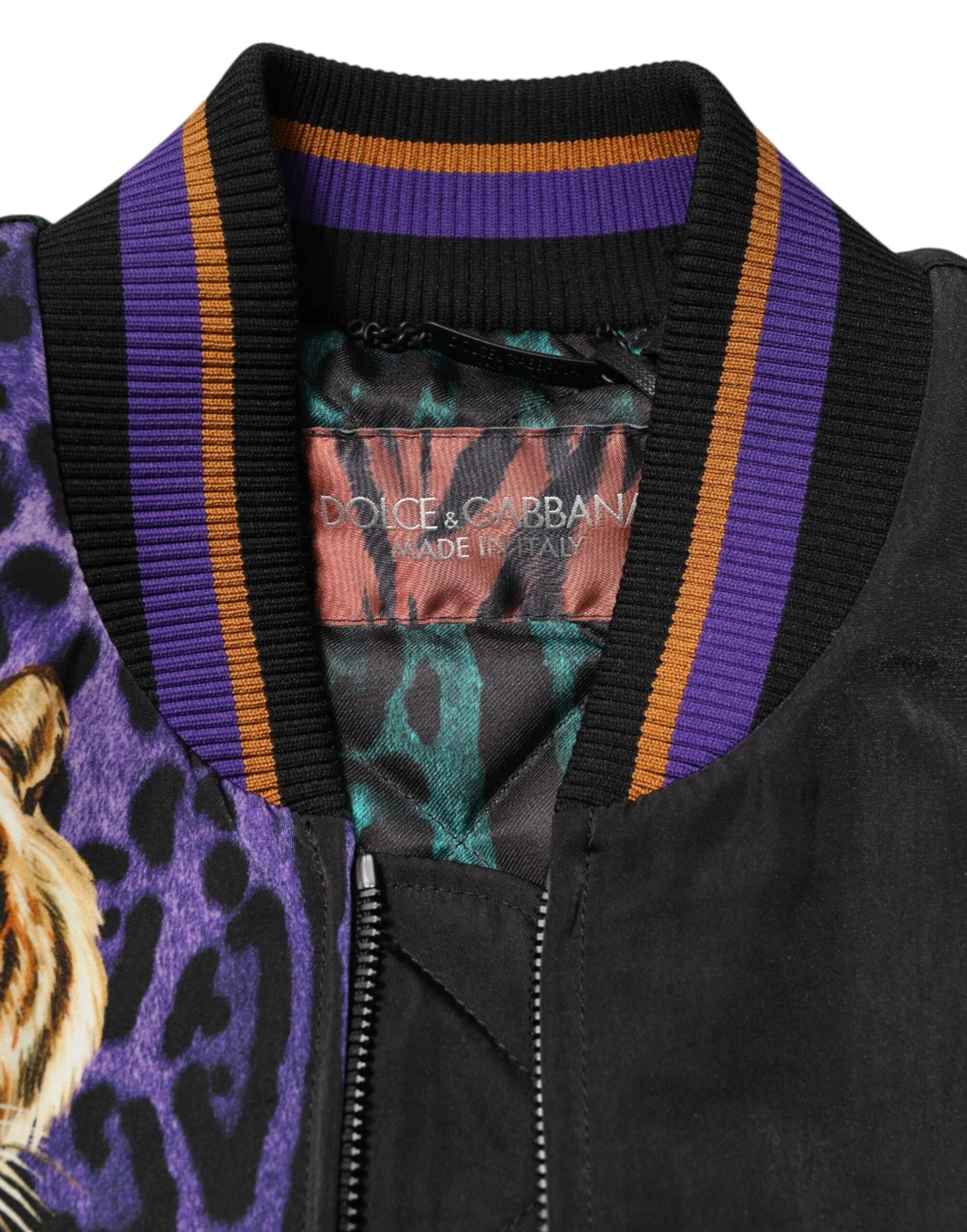 Dolce & Gabbana Multicolor Tiger Print Men Bomber Jacket - IT44 | XS - Bomber Jackets