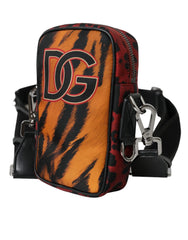 Dolce & Gabbana Multicolor Tiger Print Nylon Logo Cross Body Bag - Cross Body Bags