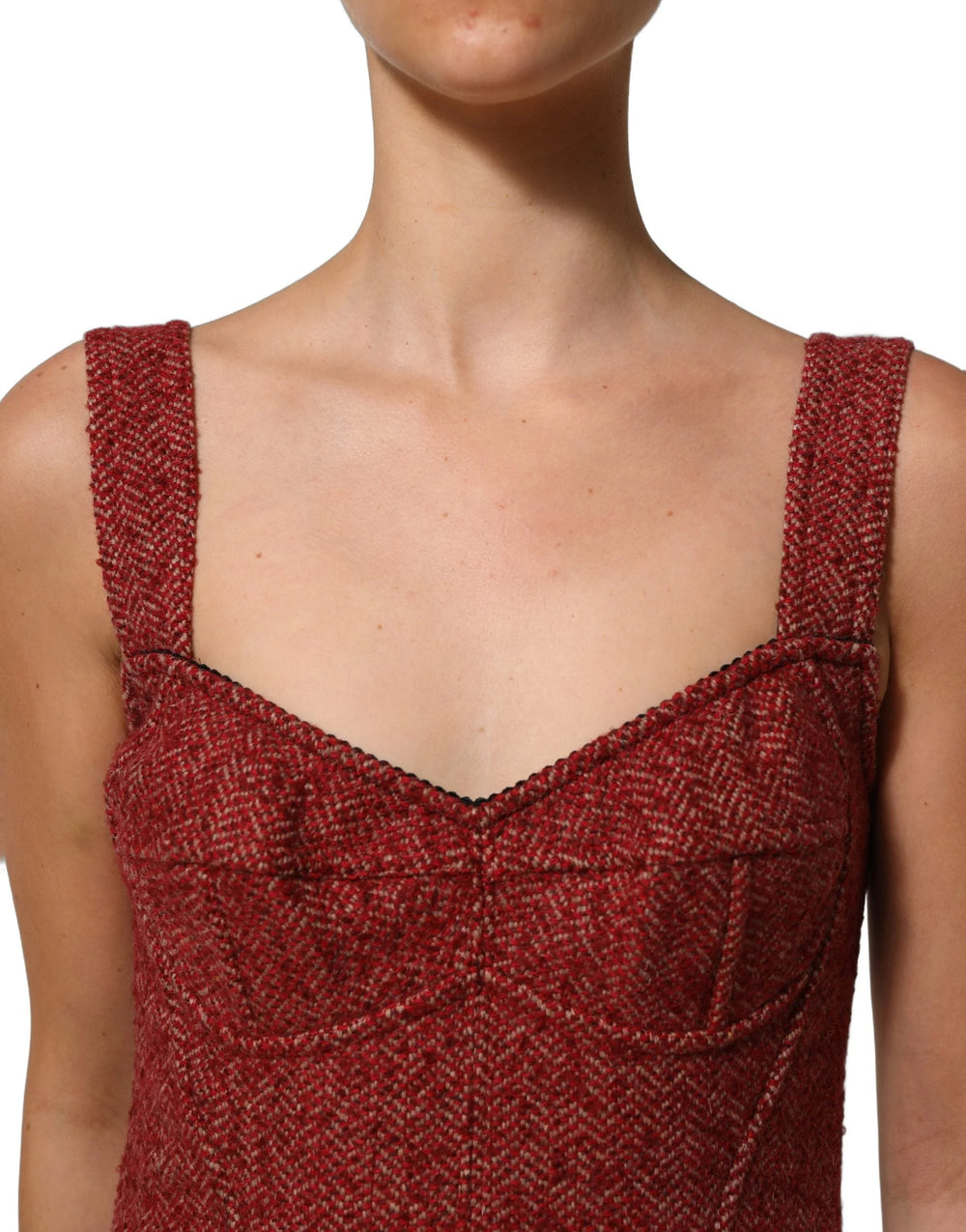 Dolce & Gabbana Multicolor Tweed Belted Babydoll Mini Dress - IT42|M