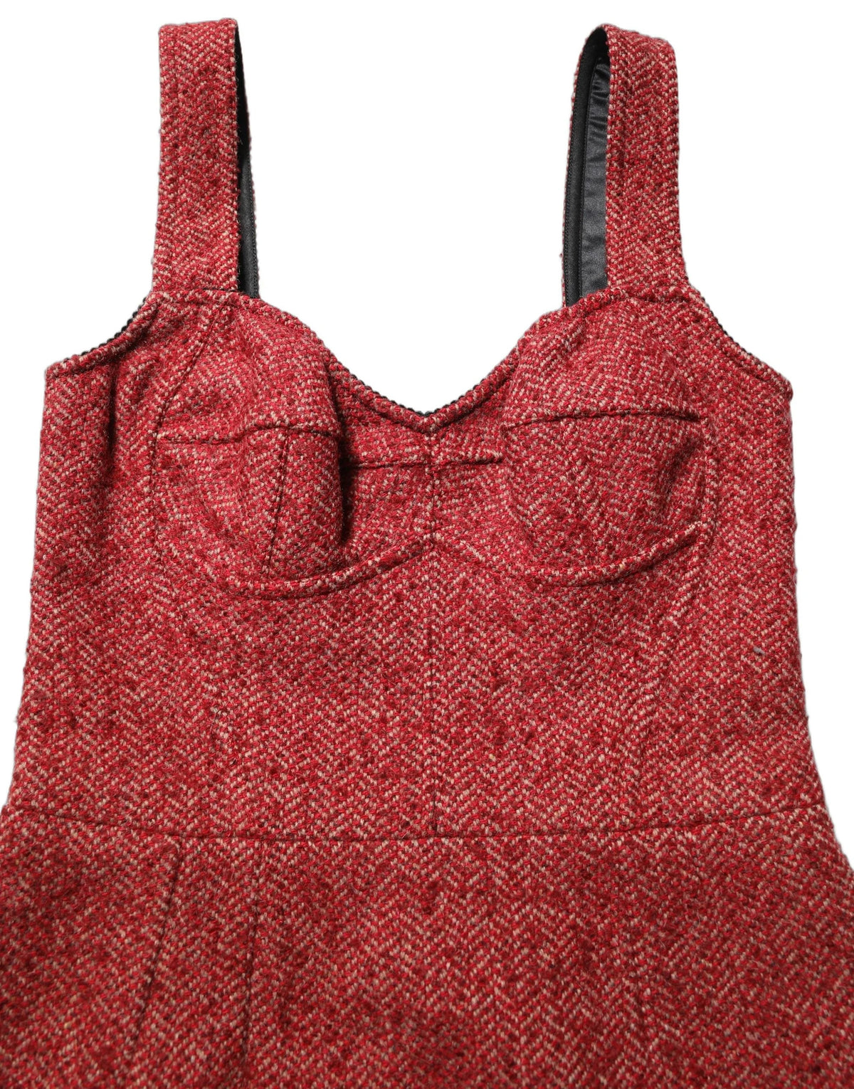 Dolce & Gabbana Multicolor Tweed Belted Babydoll Mini Dress - IT42|M