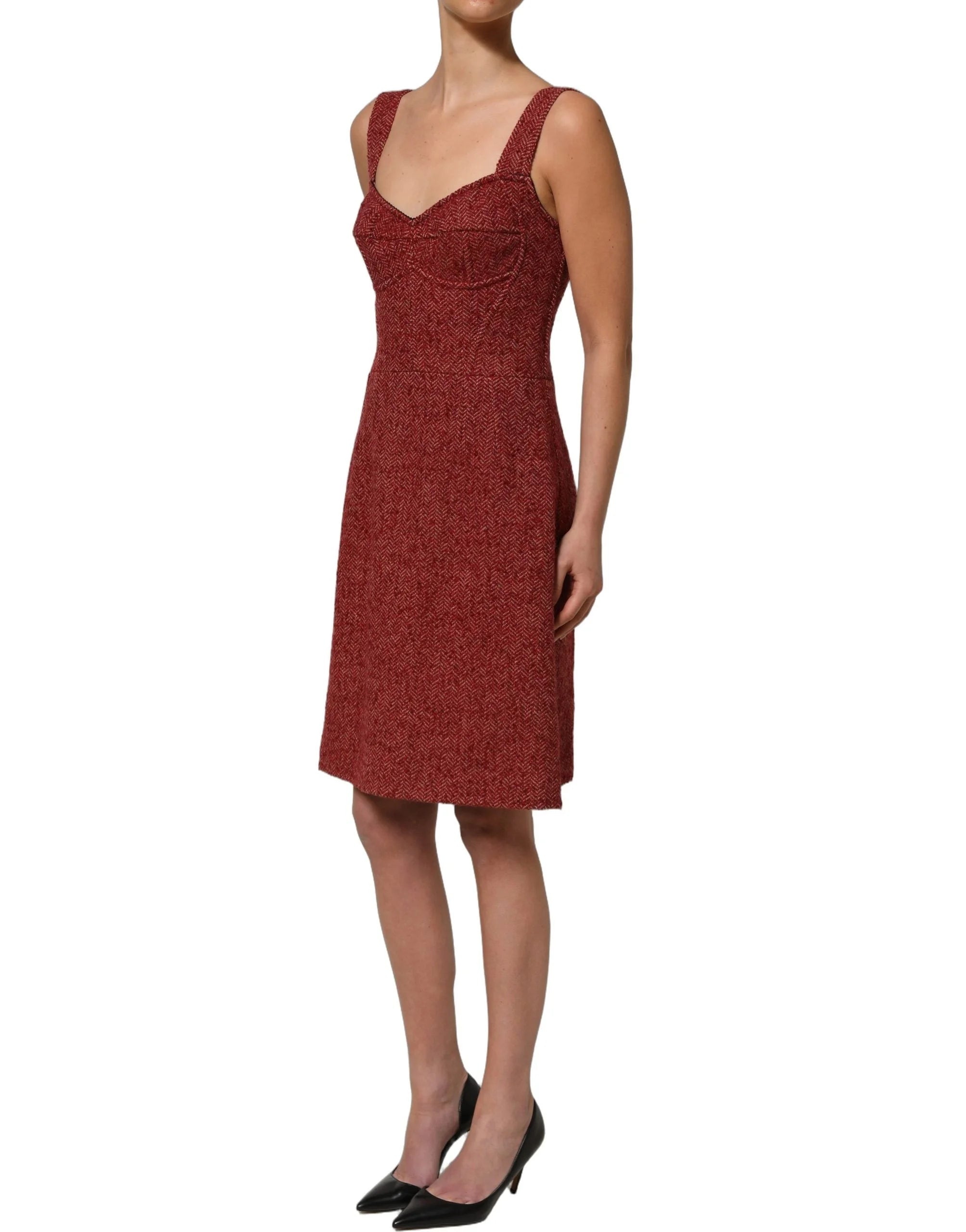 Dolce & Gabbana Multicolor Tweed Belted Babydoll Mini Dress - IT42|M