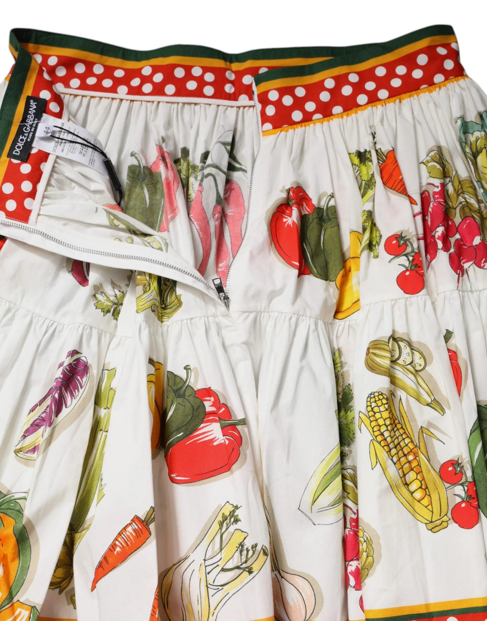 Dolce & Gabbana Multicolor Vegetable Print Short Poplin Mini Skirt - IT42|M
