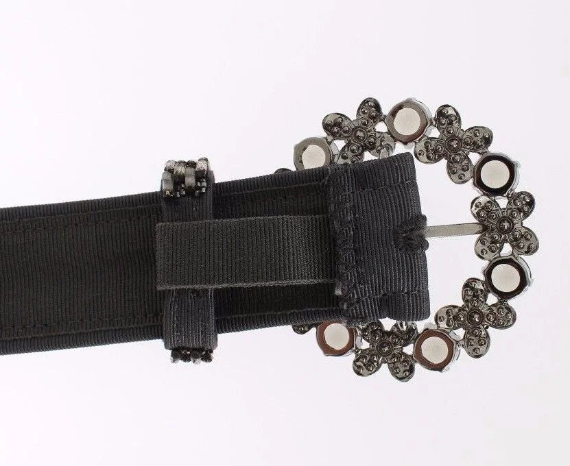 Dolce & Gabbana Multicolor Wide Crystal Buckle Sequined Belt - 65 cm / 26 Inches
