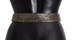 Dolce & Gabbana Multicolor Wide Crystal Buckle Sequined Belt - 65 cm / 26 Inches - Belts