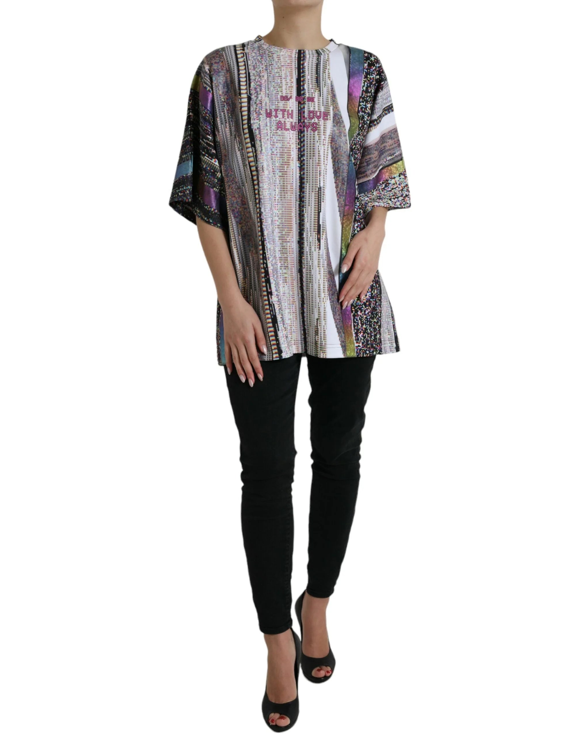 Dolce & Gabbana Multicolor With Love Always Print T-shirt - T-Shirts
