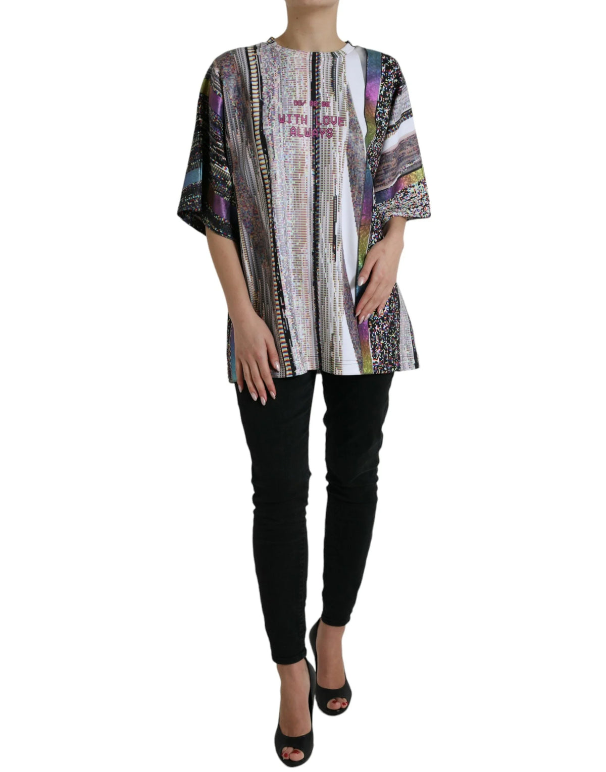 Dolce & Gabbana Multicolor With Love Always Print T-shirt - T-Shirts
