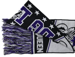 Dolce & Gabbana Multicolor Wool DG Queen Wrap Fringe Scarf - Scarves & Shawls