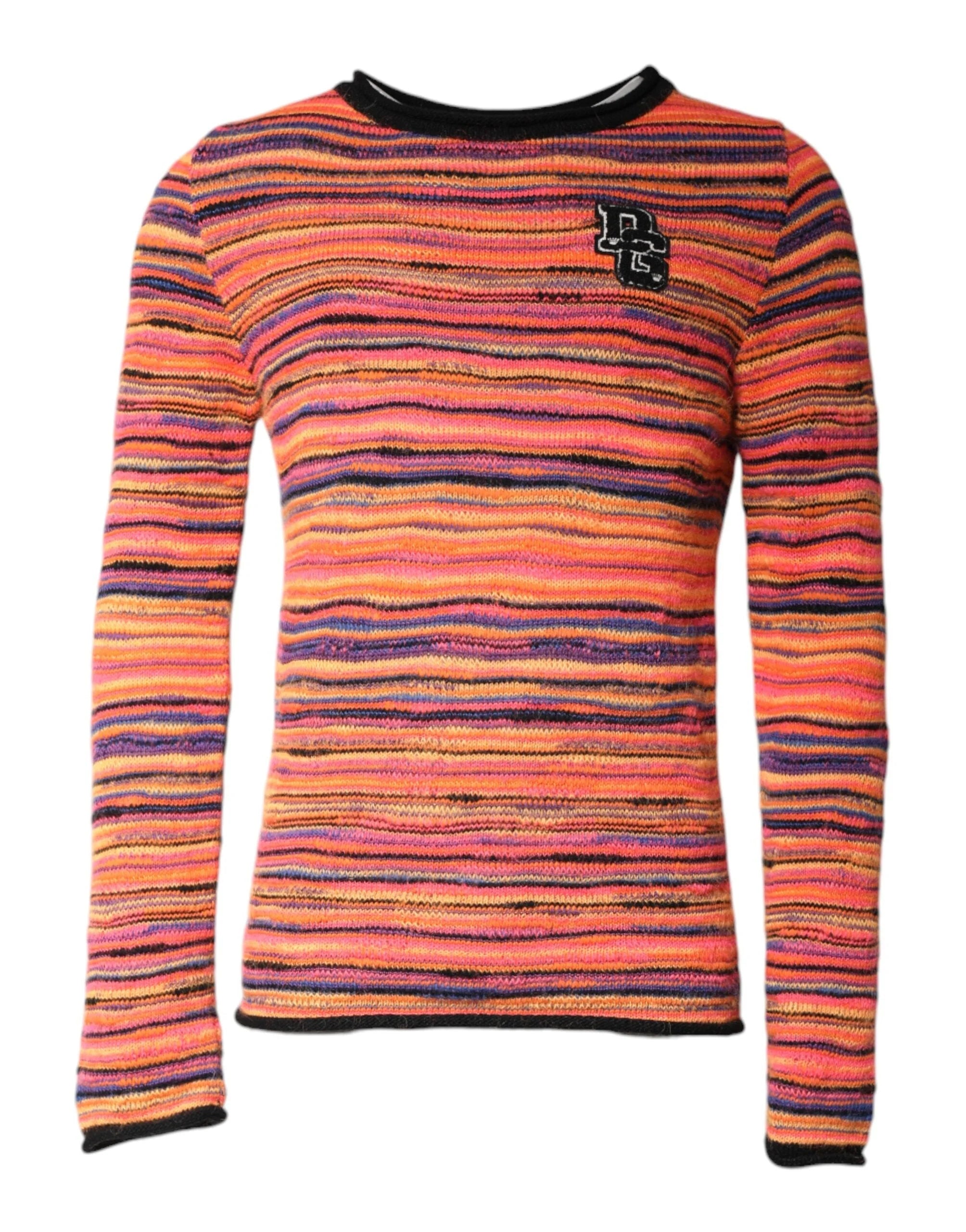 Dolce & Gabbana Multicolor Wool DGLogo Knit Pullover Sweater - IT48 | M - Sweaters