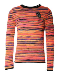 Dolce & Gabbana Multicolor Wool DGLogo Knit Pullover Sweater - IT48 | M - Sweaters