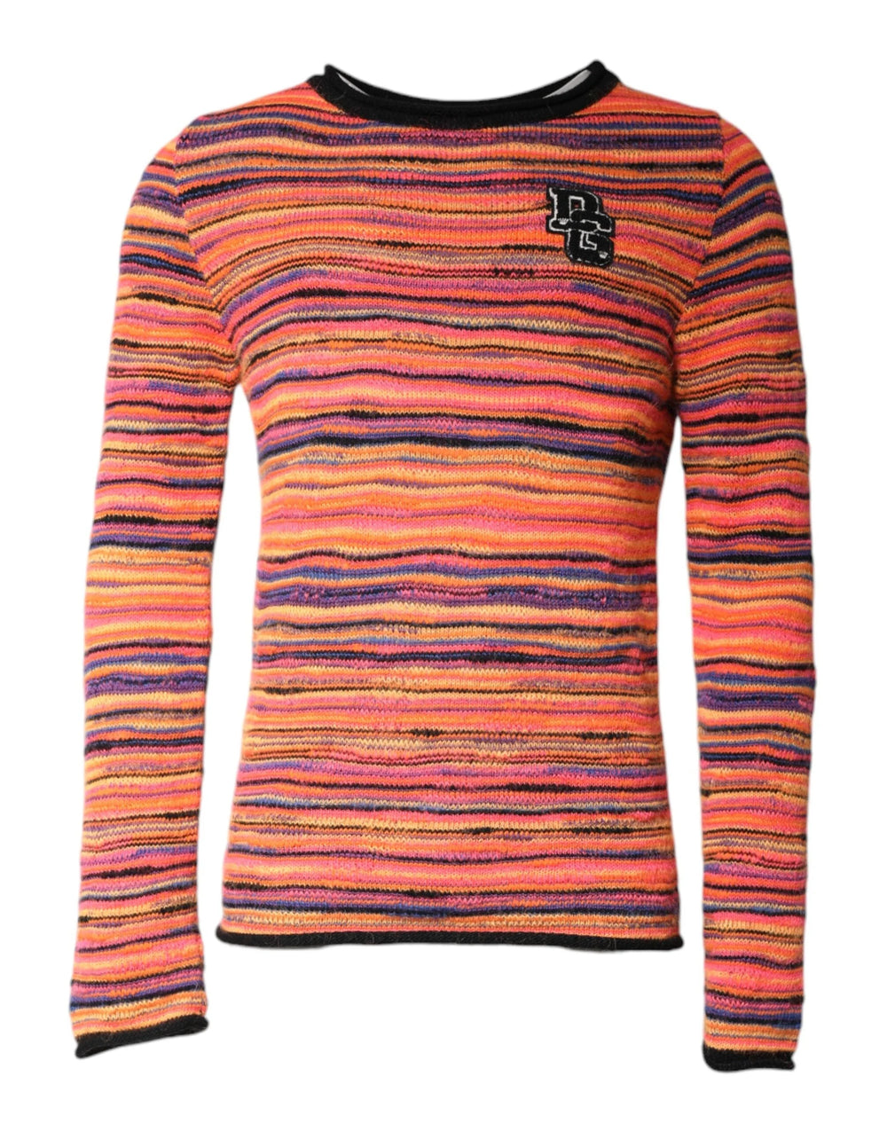 Dolce & Gabbana Multicolor Wool DGLogo Knit Pullover Sweater - IT48 | M - Sweaters