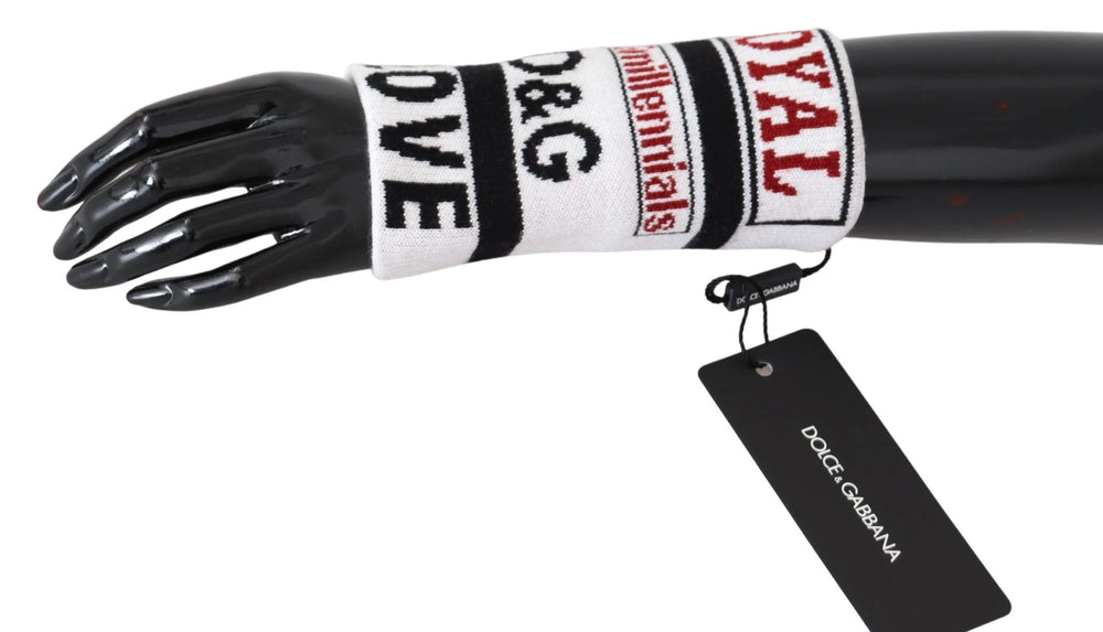 Dolce & Gabbana Multicolor Wool Knit D&G Love Wristband Wrap - Wristbands