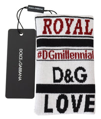 Dolce & Gabbana Multicolor Wool Knit D&G Love Wristband Wrap - Wristbands