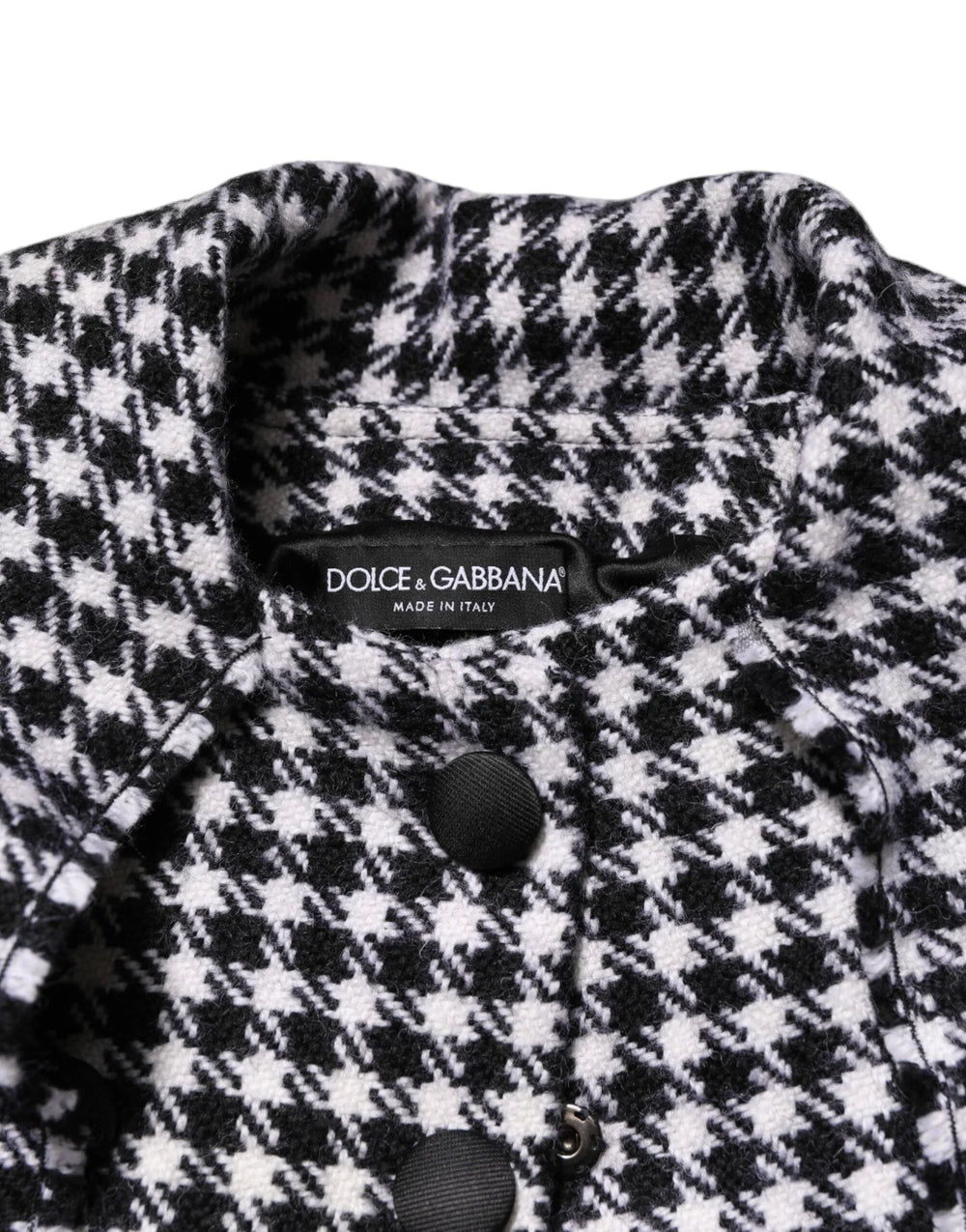 Dolce & Gabbana Multicolor Wool Monochrome Patterned Jacket - IT38|XS - Capes