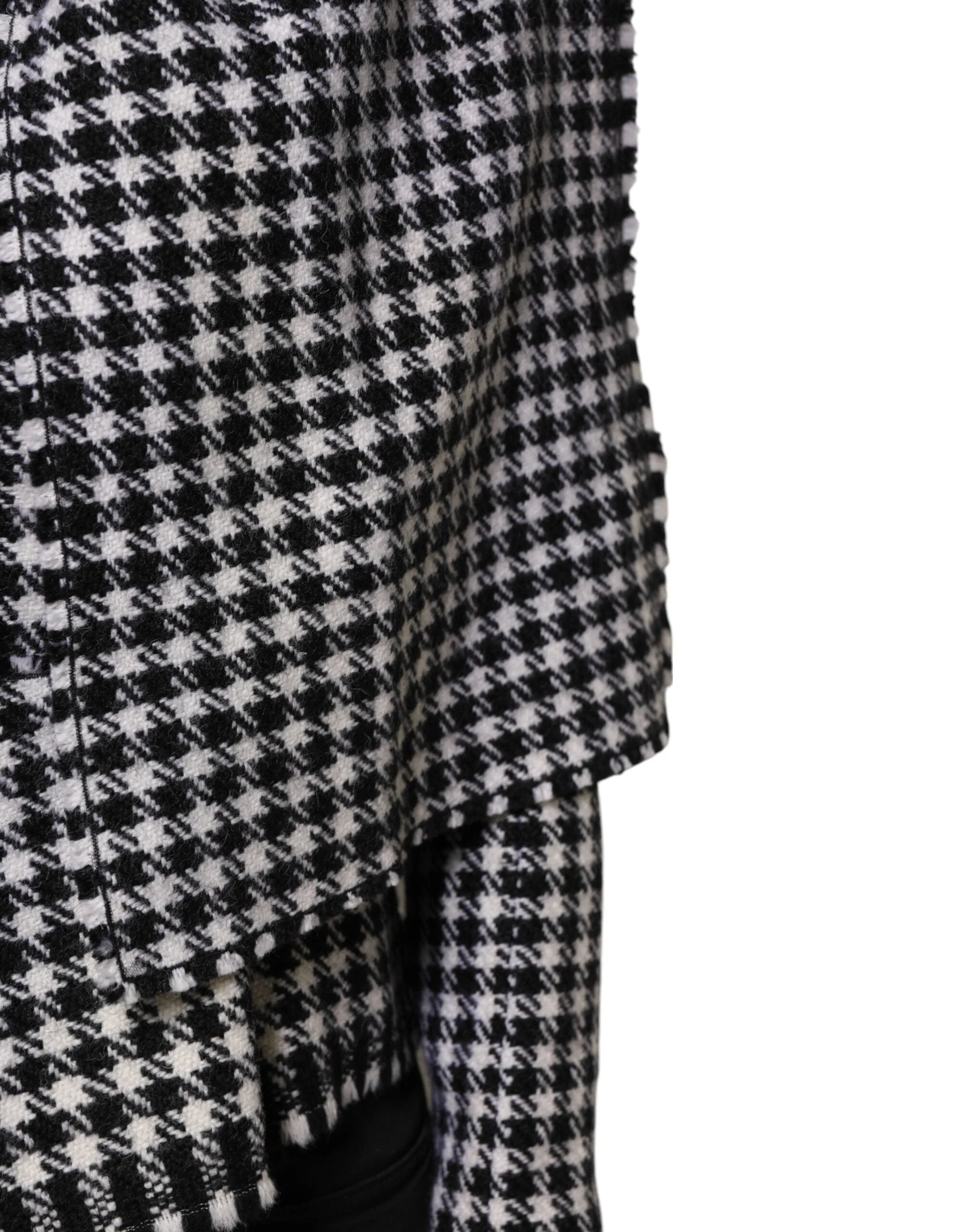 Dolce & Gabbana Multicolor Wool Monochrome Patterned Jacket - IT38|XS - Capes