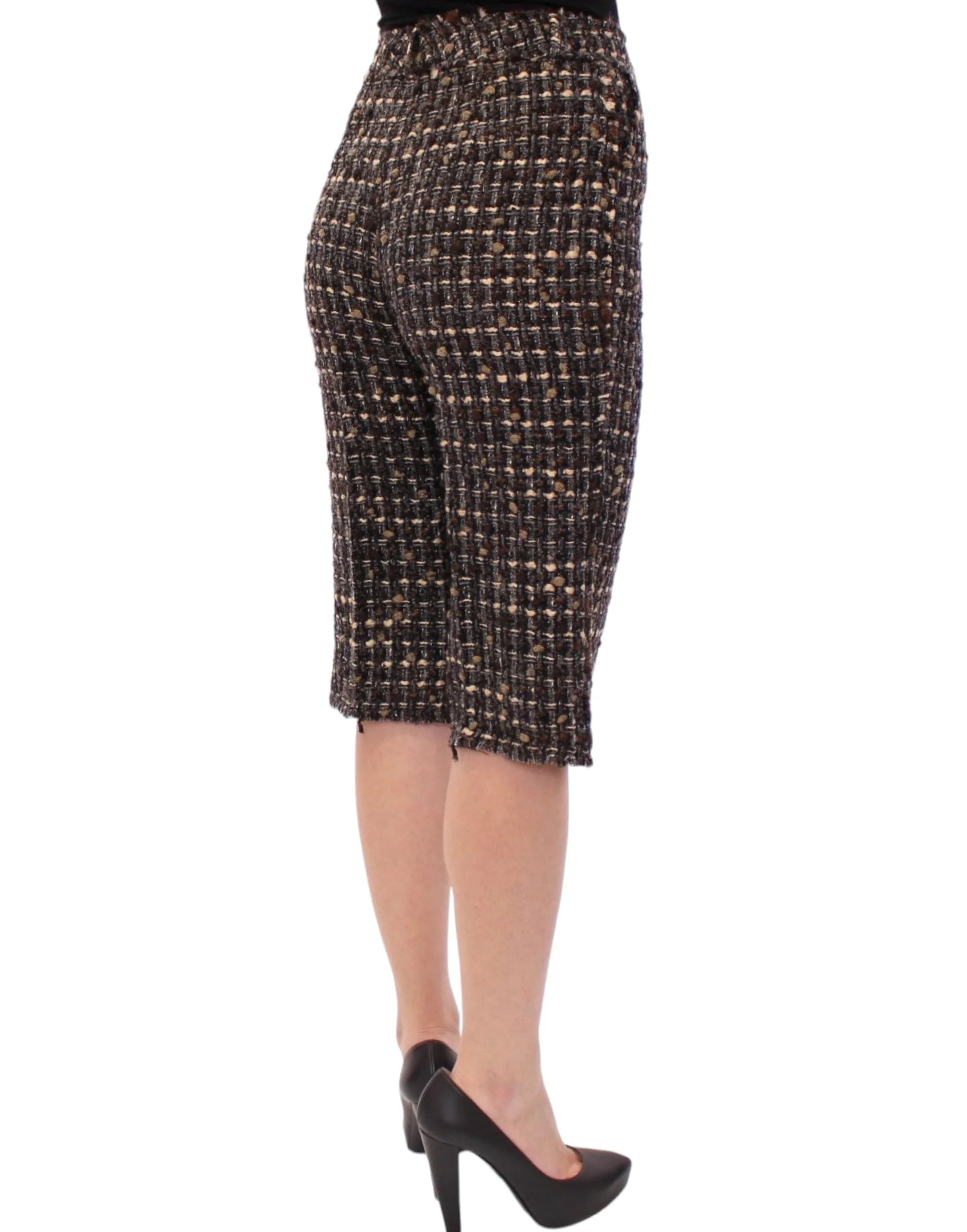 Dolce & Gabbana Multicolor Wool Shorts Pants - Bermudas