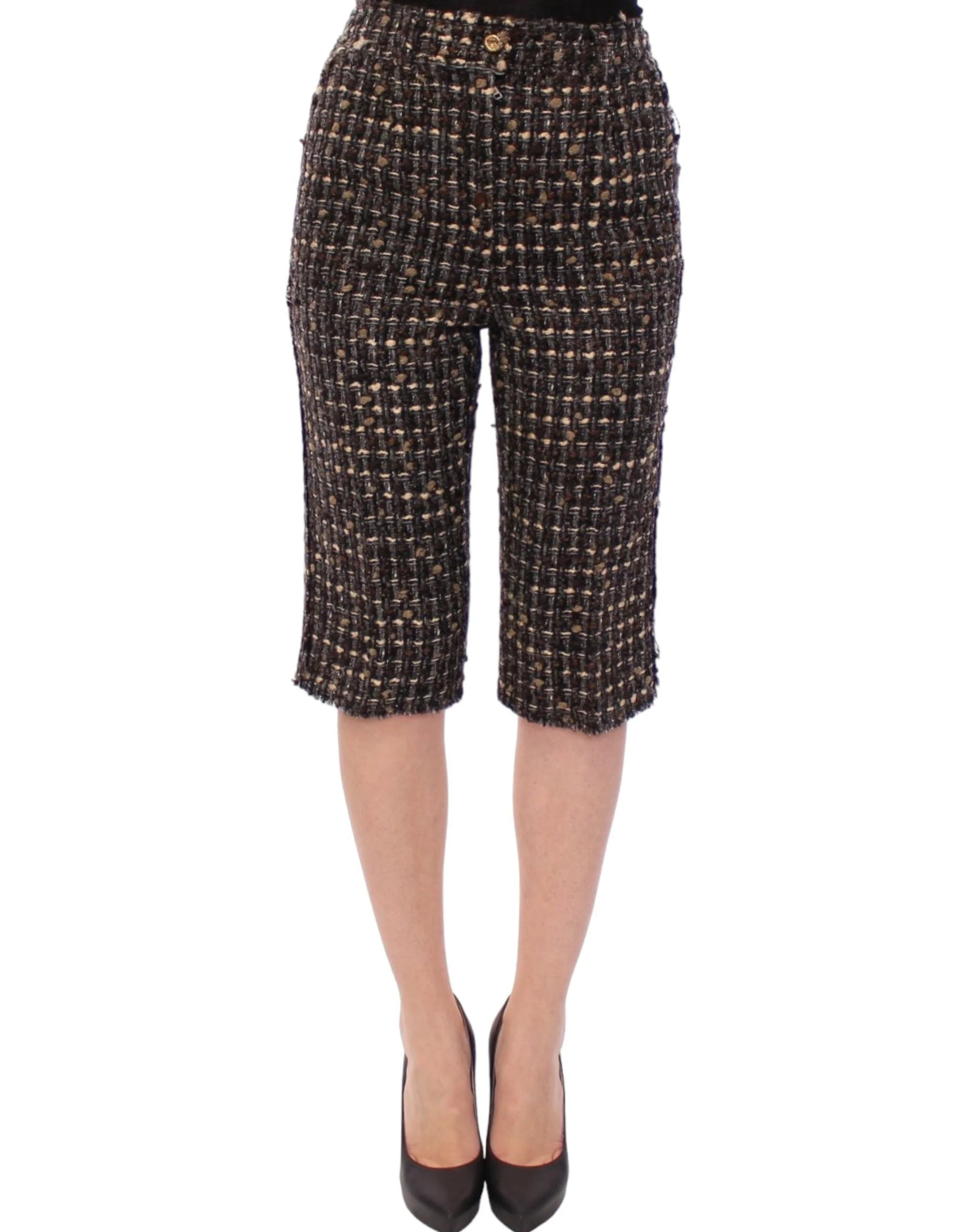 Dolce & Gabbana Multicolor Wool Shorts Pants - Bermudas