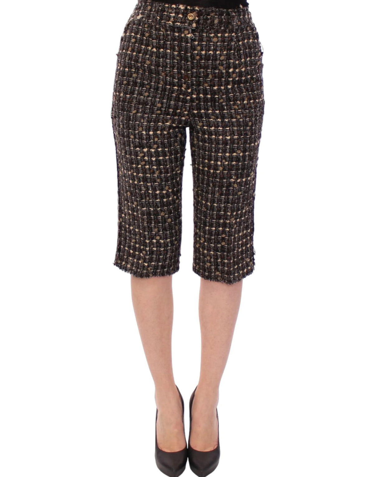 Dolce & Gabbana Multicolor Wool Shorts Pants - Bermudas