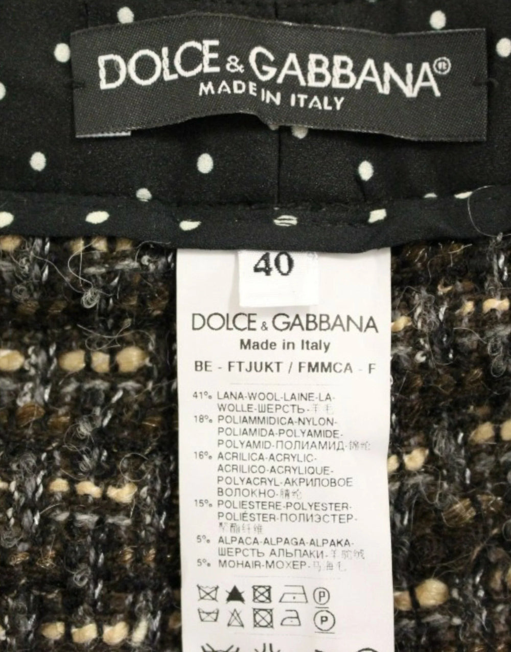 Dolce & Gabbana Multicolor wool shorts pants - IT40|S - Short Trousers