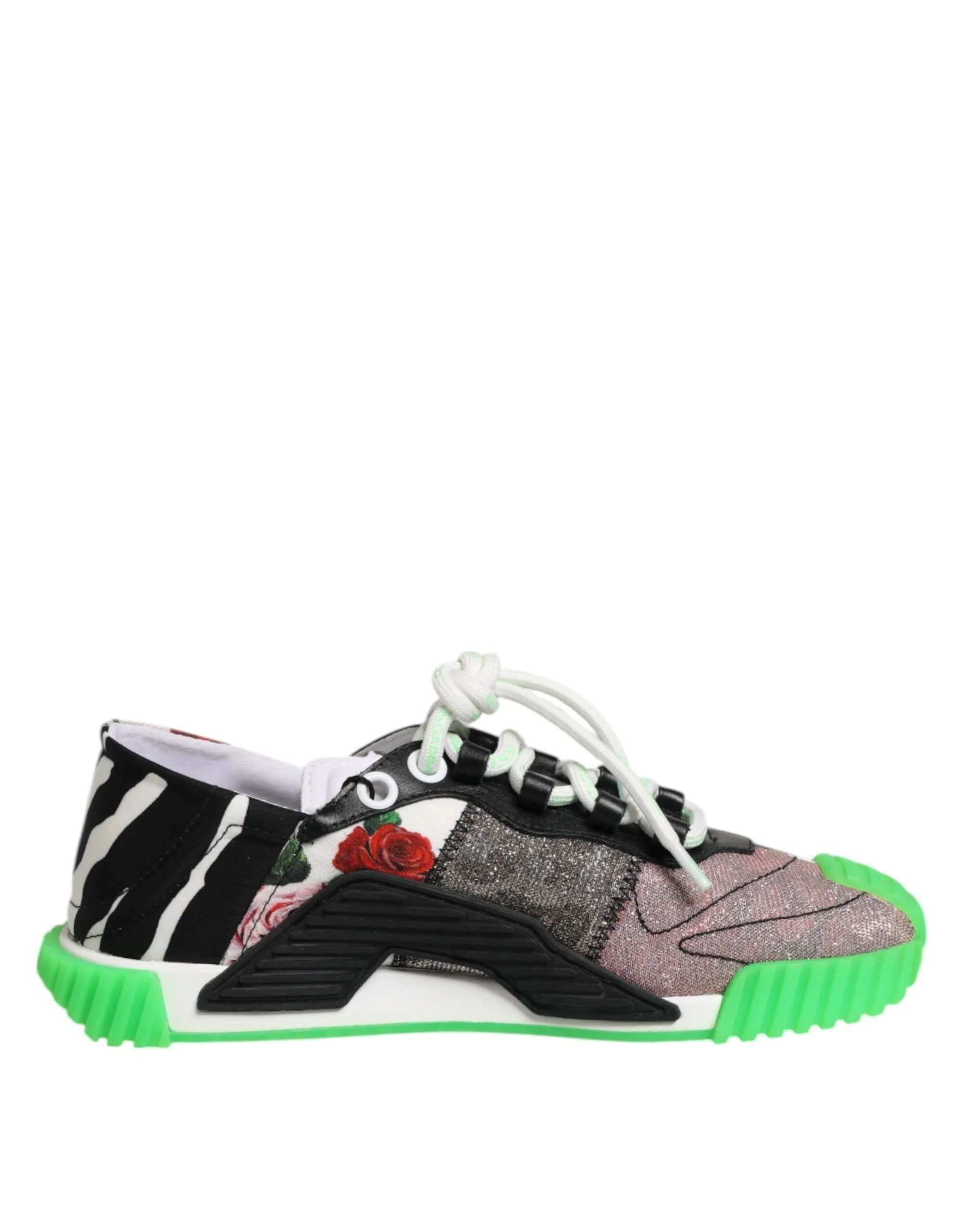 Dolce & Gabbana Multicor DG Logo Leopard Cherry Sneaker Shoes - EU35/US4.5