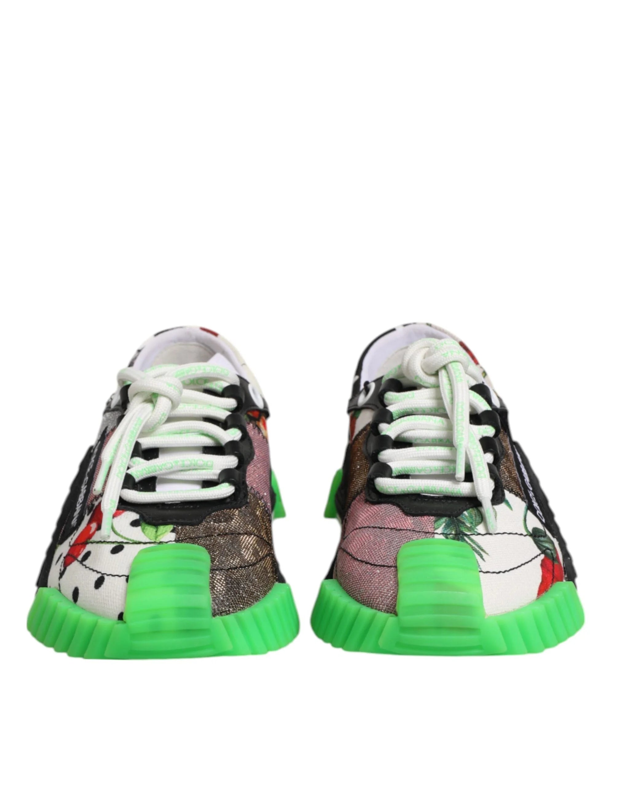 Dolce & Gabbana Multicor DG Logo Leopard Cherry Sneaker Shoes - Sneakers