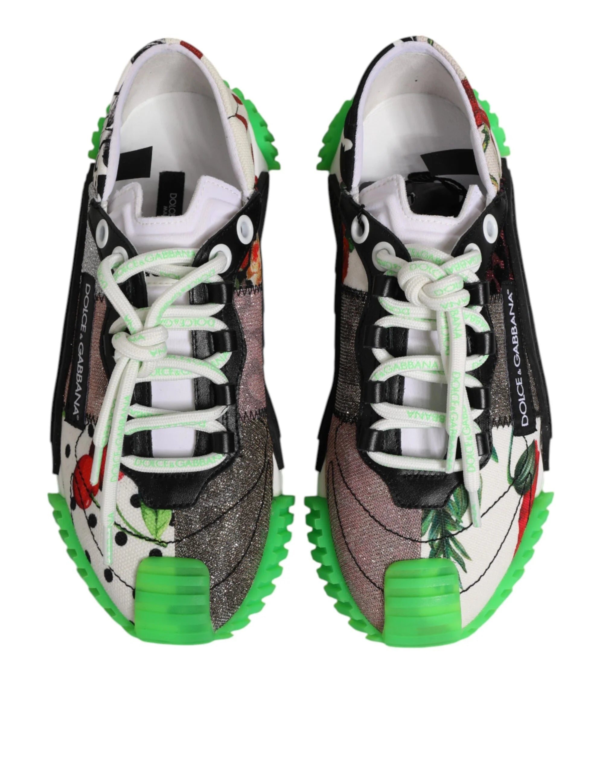 Dolce & Gabbana Multicor DG Logo Leopard Cherry Sneaker Shoes - Sneakers