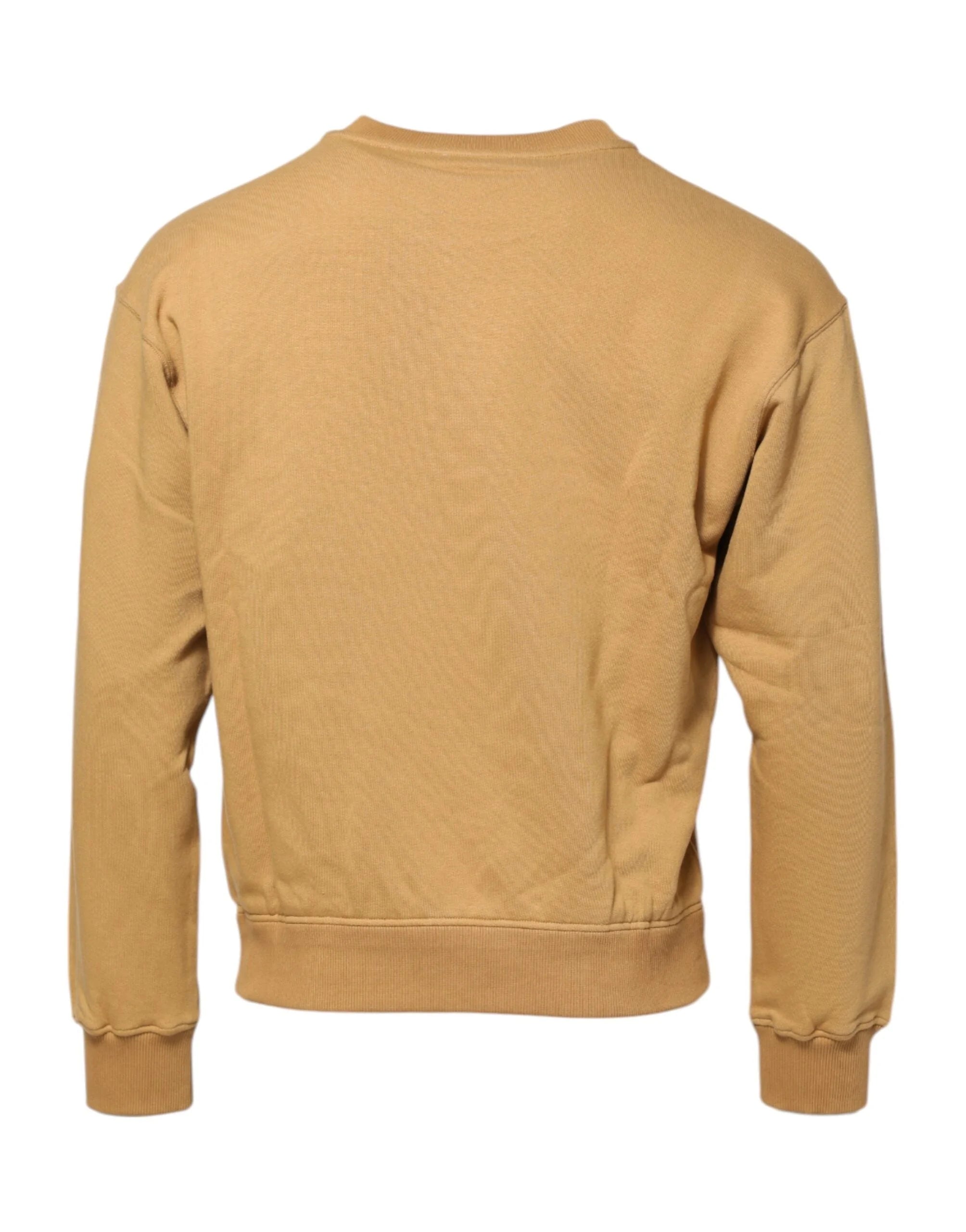 Dolce & Gabbana Mustard Cotton DG Embossed Pullover Sweater - IT44 | XS - Sweaters