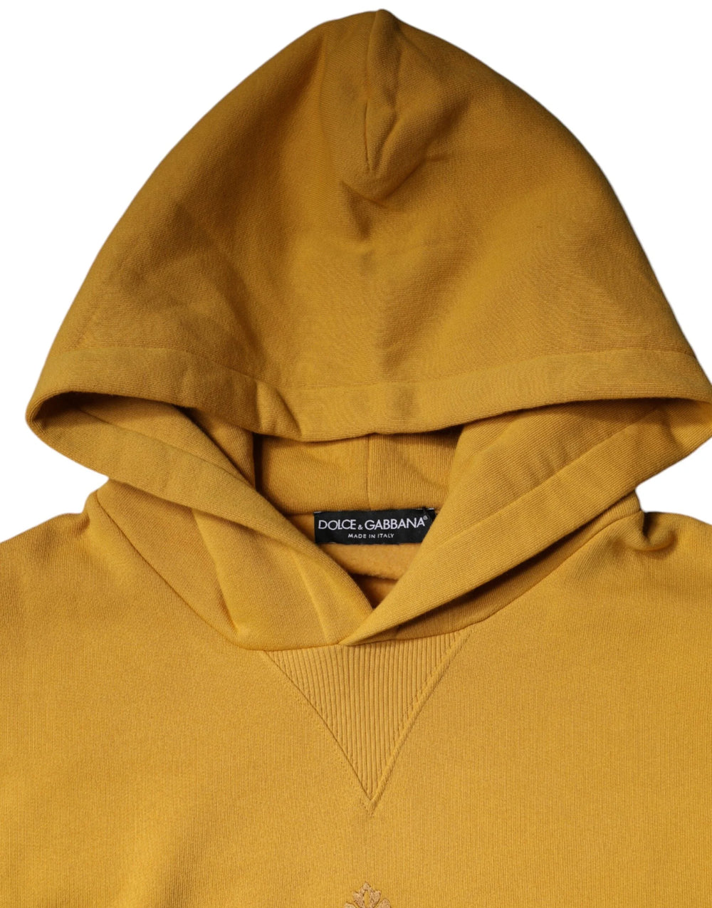 Dolce & Gabbana Mustard DG Hooded Men Sweatshirt Sweater - IT44 | XS - Hoodies