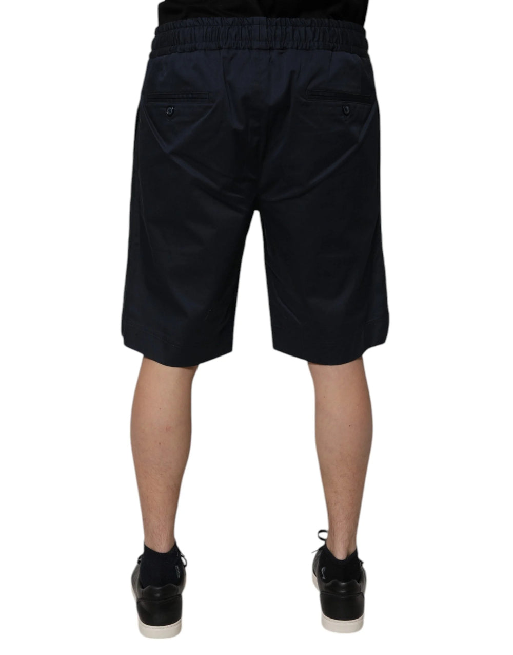 Dolce & Gabbana Navy Blue Cotton Stretch Men Bermuda Shorts - IT56 | XXL - Bermudas