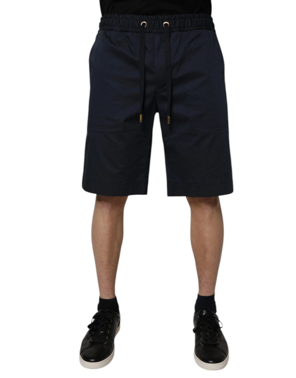 Dolce & Gabbana Navy Blue Cotton Stretch Men Bermuda Shorts - IT56 | XXL - Bermudas