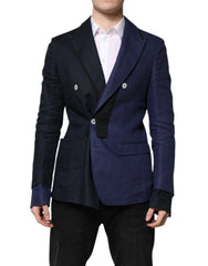 Dolce & Gabbana Navy Blue Double Breasted Suit Coat Blazer - Sport Jackets
