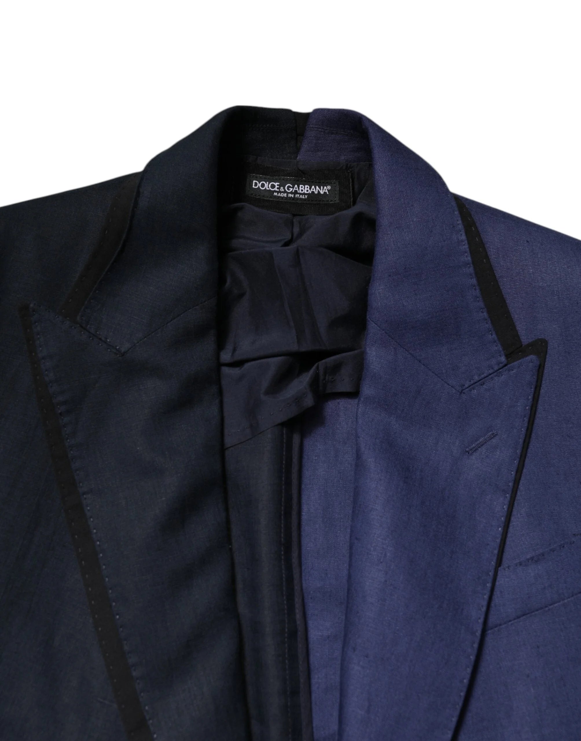 Dolce & Gabbana Navy Blue Double Breasted Suit Coat Blazer - Sport Jackets