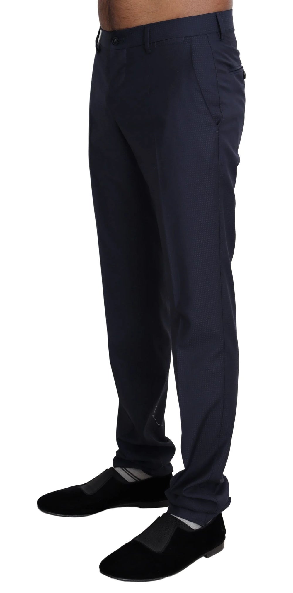 Dolce & Gabbana Navy Blue Dress Formal Men Trouser Pants - IT44 | XS - Trousers