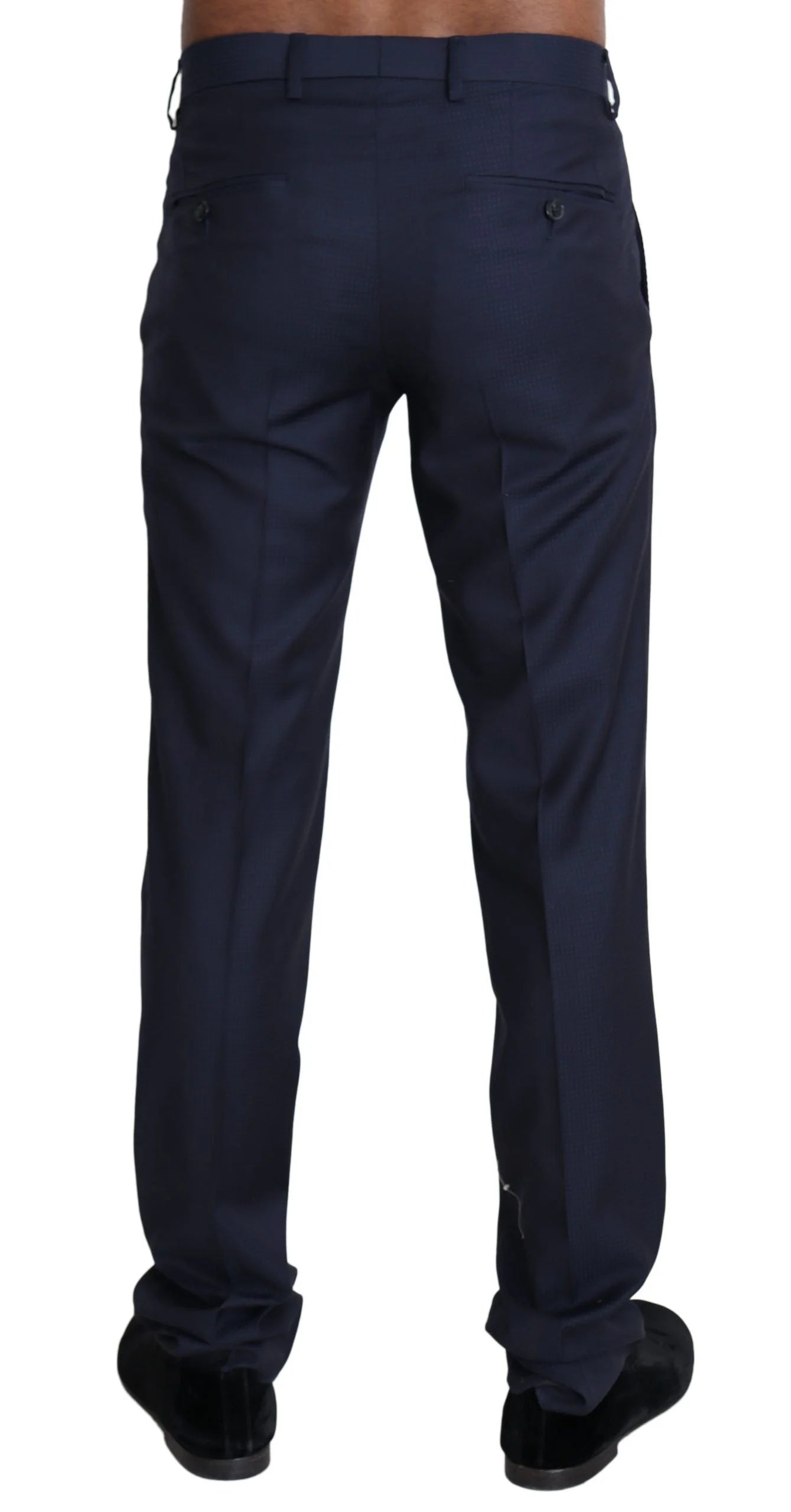 Dolce & Gabbana Navy Blue Dress Formal Men Trouser Pants - IT44 | XS - Trousers